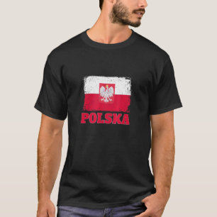 Polsk fotboll och fläkt 2022-Flagga i Polen P T Shirt