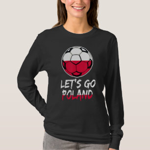 Polsk fotbollsbuss i Polens Flagga T Shirt