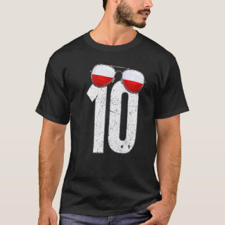 Polsk fotbollsspelare nummer 10 polsk Flagga T Shirt