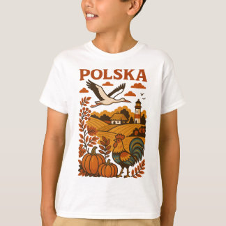 Polsk höstfolk landsbygd t shirt