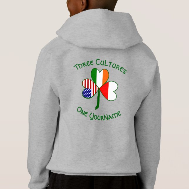 Polsk Irish Shamrock Flagga Personlig T Shirt (Baksida)