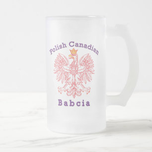 Polsk kanadensisk Eagle Babcia Frostat Ölglas