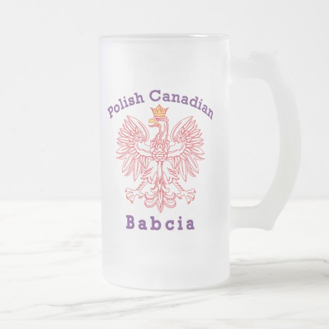 Polsk kanadensisk Eagle Babcia Frostat Ölglas (Höger)