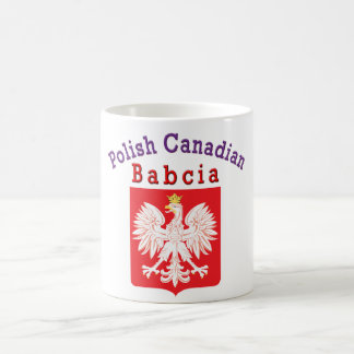 Polsk kanadensisk Eagle Shield Babcia Kaffemugg