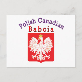 Polsk kanadensisk Eagle Shield Babcia Vykort