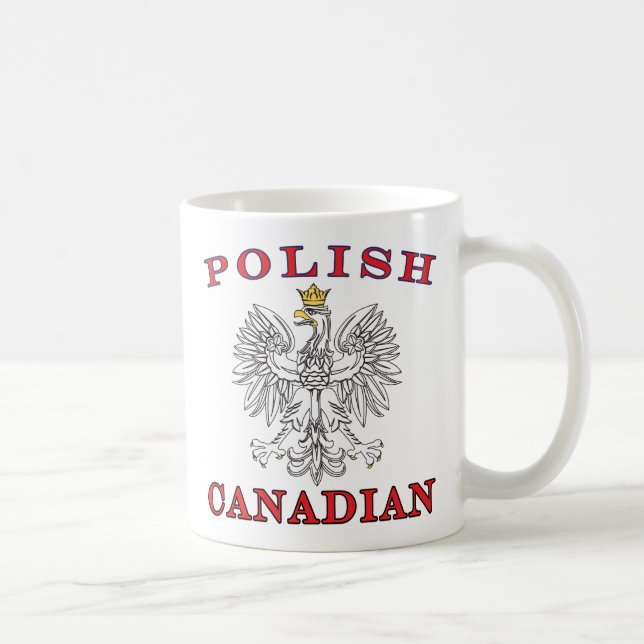 Polsk kanadensisk vit Eagle Kaffemugg (Höger)