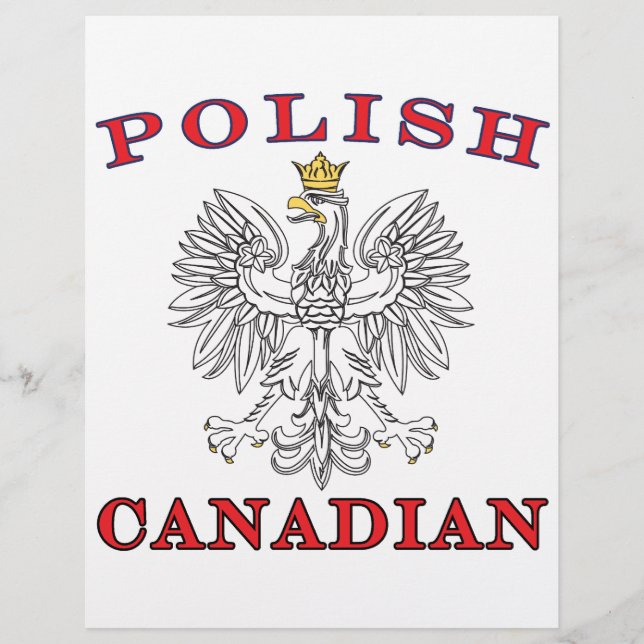 Polsk kanadensisk vit Eagle Reklamblad (Framsidan)