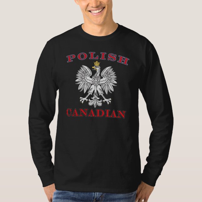 Polsk kanadensisk vit Eagle Tee Shirt (Framsida)
