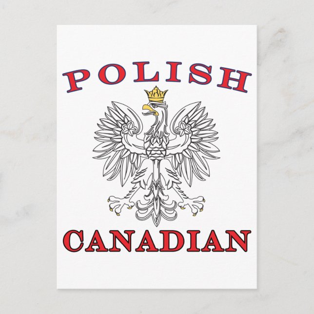 Polsk kanadensisk vit Eagle Vykort (Framsida)