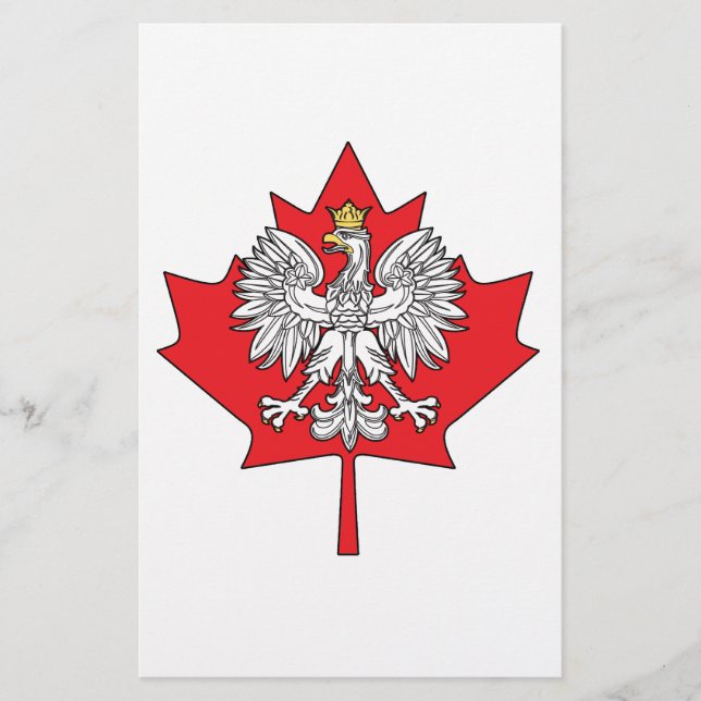 Polsk kanadensiska Maple Löv Brevpapper (Framsida)