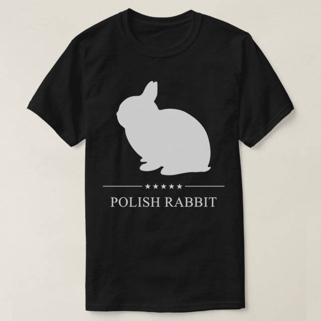 Polsk kanin White Silhouette Pullover T Shirt (Design framsida)
