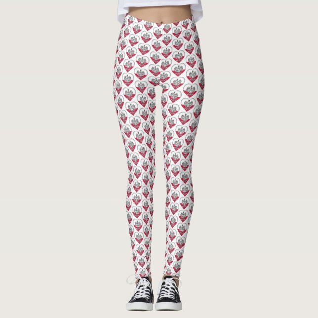 Polsk kärlekdamasker leggings (Framsida)