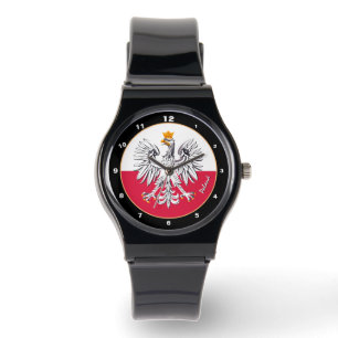 Polsk klocka, polska Flagga & Eagle, mode Armbandsur