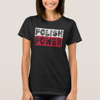Polsk kraft Vintage flagga för Polen T Shirt