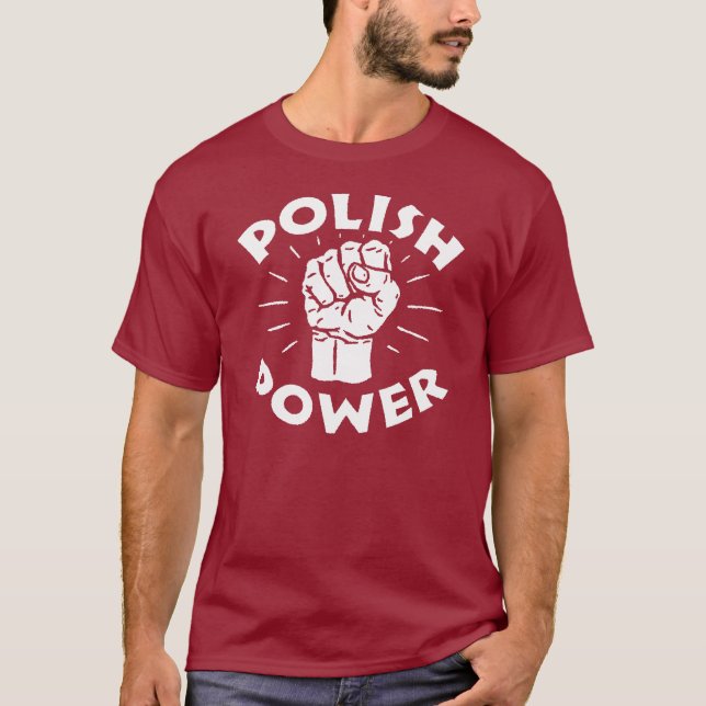polsk makt tee shirt (Framsida)