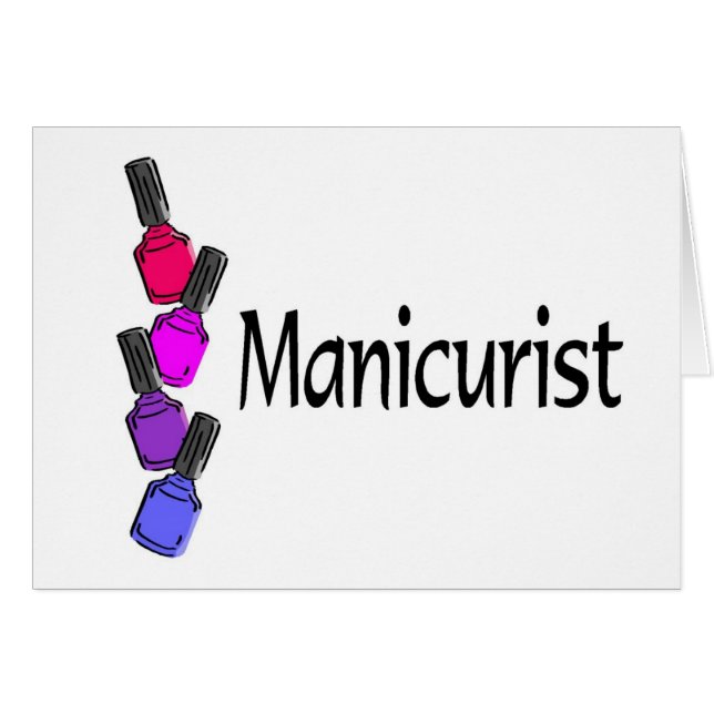 Polsk Manicurist Hälsningskort (Framsidan Horizontal)