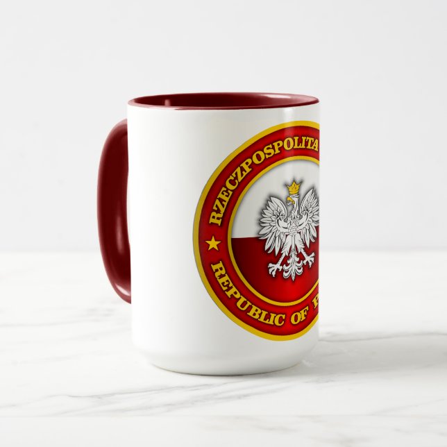 Polsk medallion Apparel Mugg (Framsida vänster)