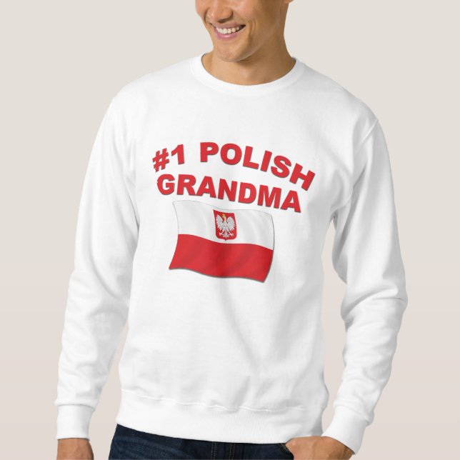 Polsk mormor #1 sweatshirt (Framsida)