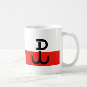 Polsk motståndsflagga kaffemugg