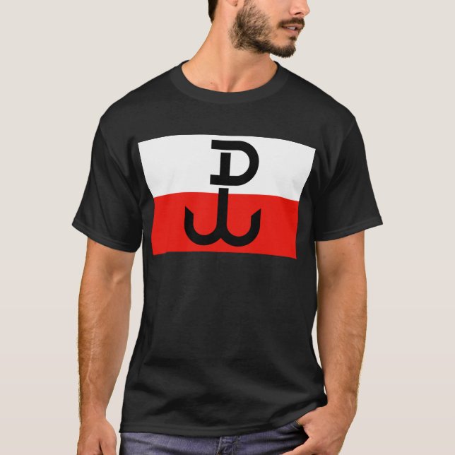 Polsk motståndsflagga tee shirt (Framsida)