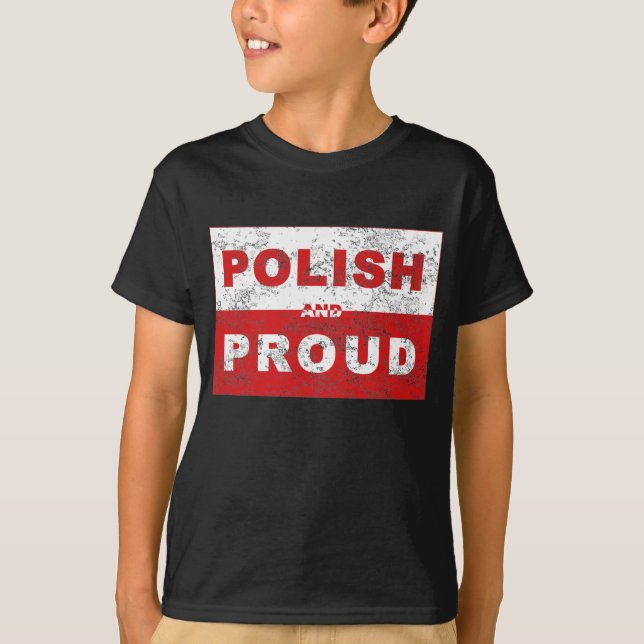Polsk och stolt flagga t-shirt (Framsida)