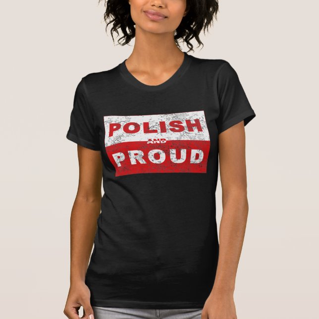Polsk och stolt flagga t-shirt (Framsida)