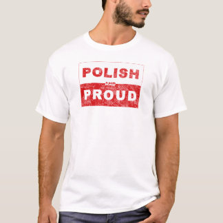 Polsk och stolt flagga tee shirt