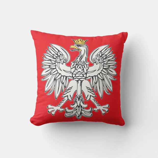 Polsk öre med Pillow Guld Krona Kudde (Framsida)