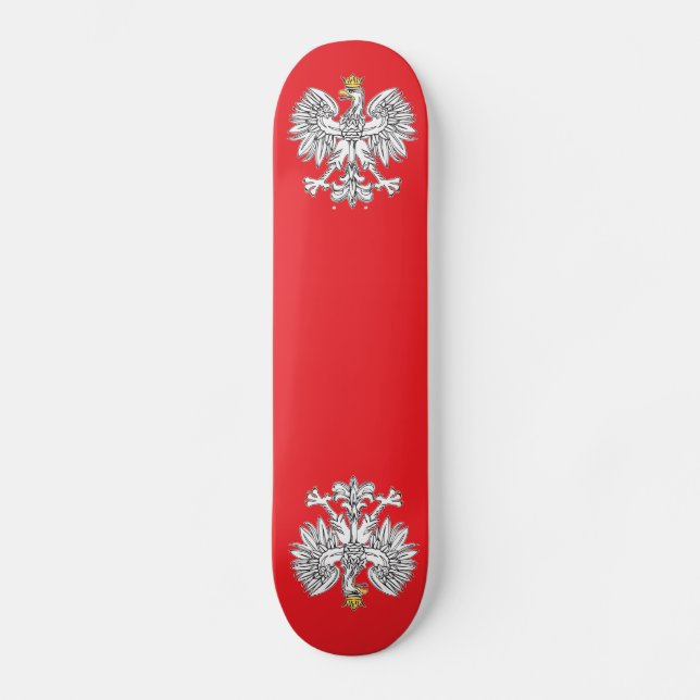 Polsk öre med Skateboard Guld Krona (Framsida)