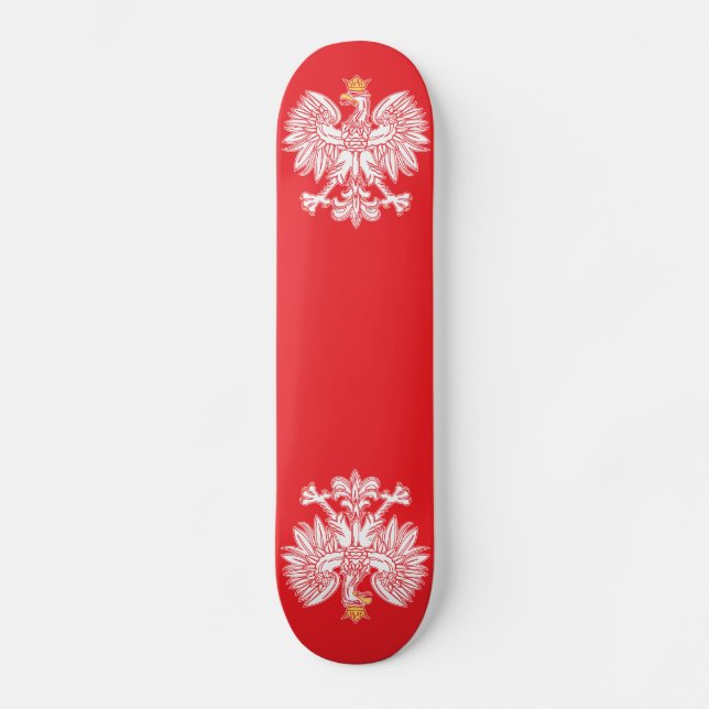 Polsk öre utskuren i Röda skateboard (Framsida)