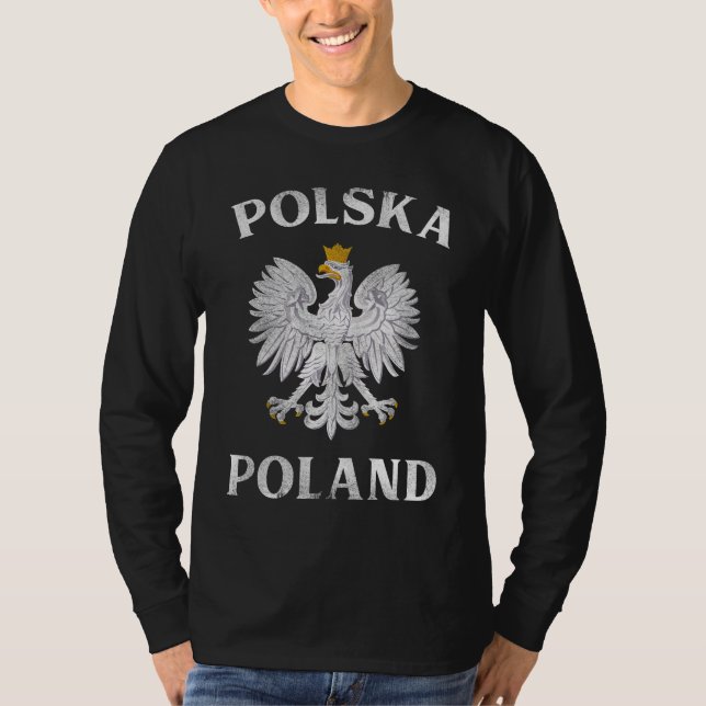 Polsk örfil till Polen Jackat av Arm Polska T Shirt (Framsida)