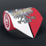 Polsk örn för Polen flagga Slips<br><div class="desc">Polsk flagga och örn</div>