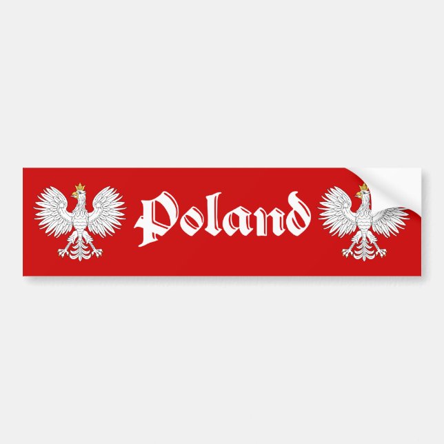 Polsk örn Polen Bildekal (Framsidan)