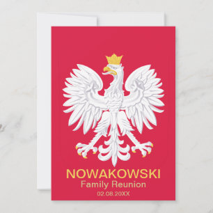 Polsk Örn 🦅 Polski Polens statsvapen Återförening Inbjudningar