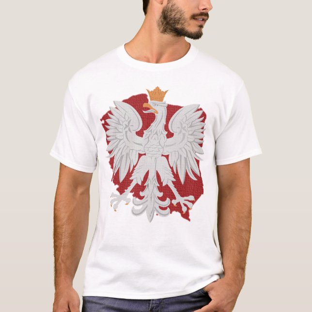 Polsk örnPolen design Tee Shirt (Framsida)