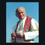 Polsk påve Johannes Paul II Poster<br><div class="desc">Den polske påven Johannes Paulus II var chef för den katolska kyrkan och överordnad Vatikanstaten från 1978 till hans död 2005. Han blev senare kanoniserad som påven Johannes Paulus II.</div>