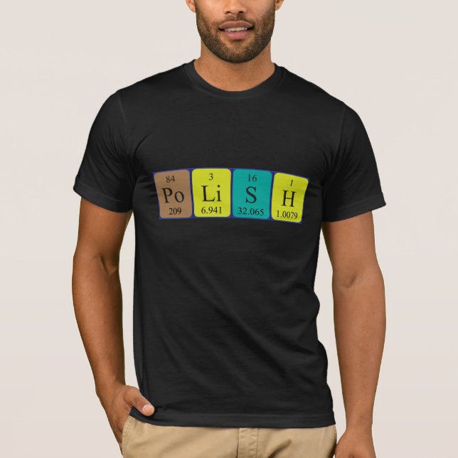 Polsk periodisk bord patriotisk skjorta t-shirt (Framsida)