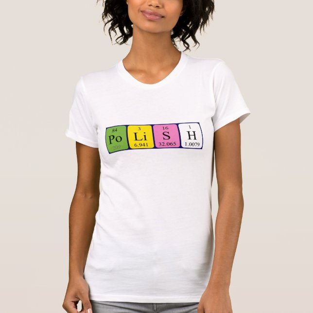 Polsk periodisk bord patriotisk skjorta t-shirt (Framsida)