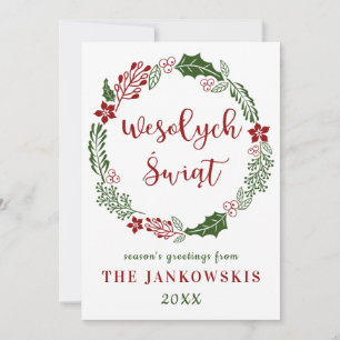 Polsk Polen God Jul, Anpassad Julkort