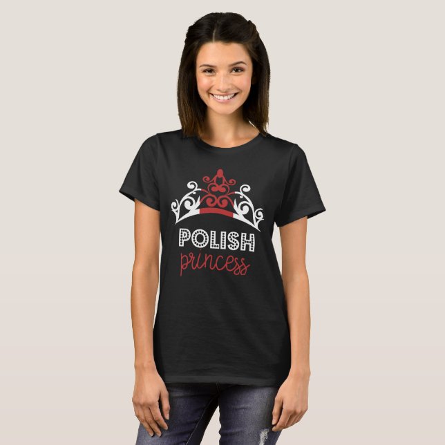 Polsk Princess Tiara Medborgare Sjunka T-tröja Tee Shirt (Hel framsida)