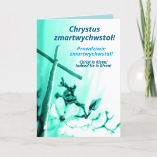 Polsk Religijna Kartka Wielkanocna Paschal Polen Helgkort