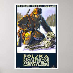 Polsk Resaaffisch Polen Jakt Resa Konst Poster