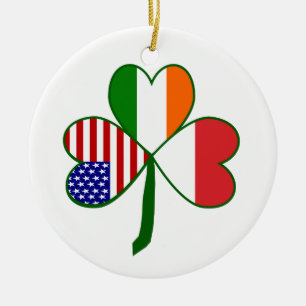 Polsk Shamrock Julgransprydnad Keramik