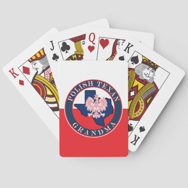 Polsk texan Grandma Round Casinokort (Baksidan)