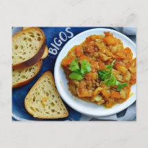 Polsk traditionell mat, vykort för postkorsning