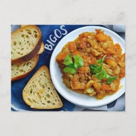 Polsk traditionell mat, vykort för postkorsning