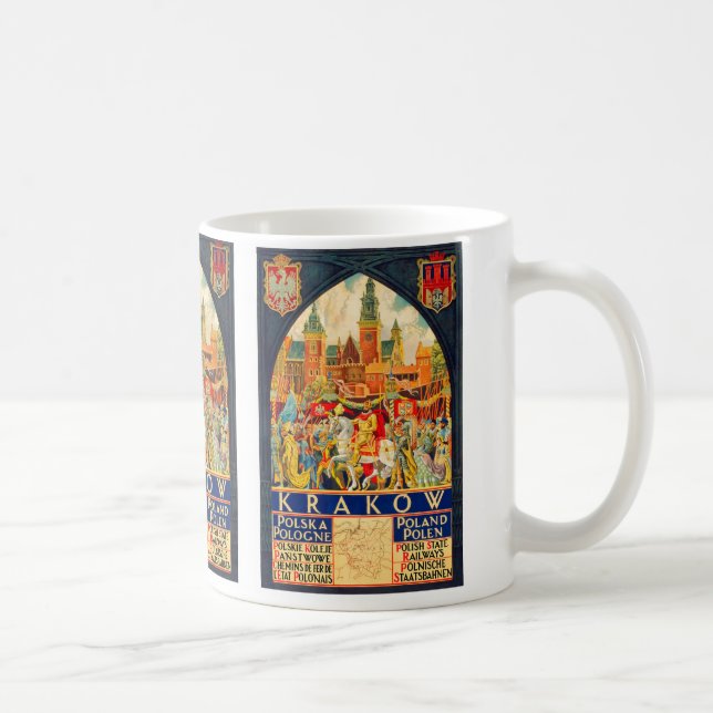 Polsk vintage resoraffisch kaffemugg (Höger)