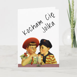 Polska Alla hjärtans dag-kort Walentynki gratulati Helgkort