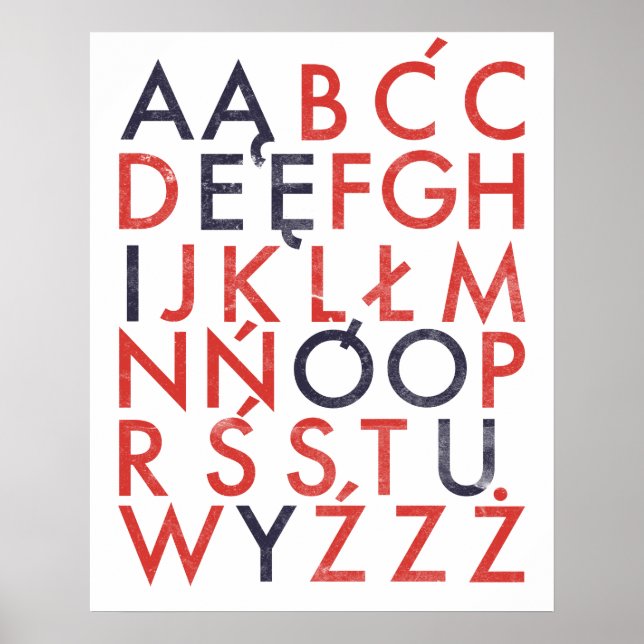 Polska Alphabet Poster (Framsidan)