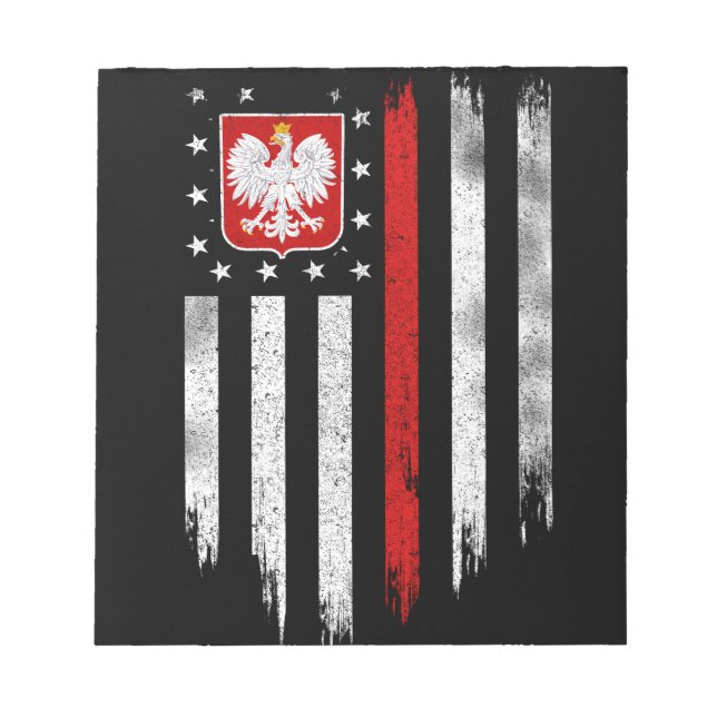 Polska American Flagga Combo Polen Usa Polska Anteckningsblock (Framsida)
